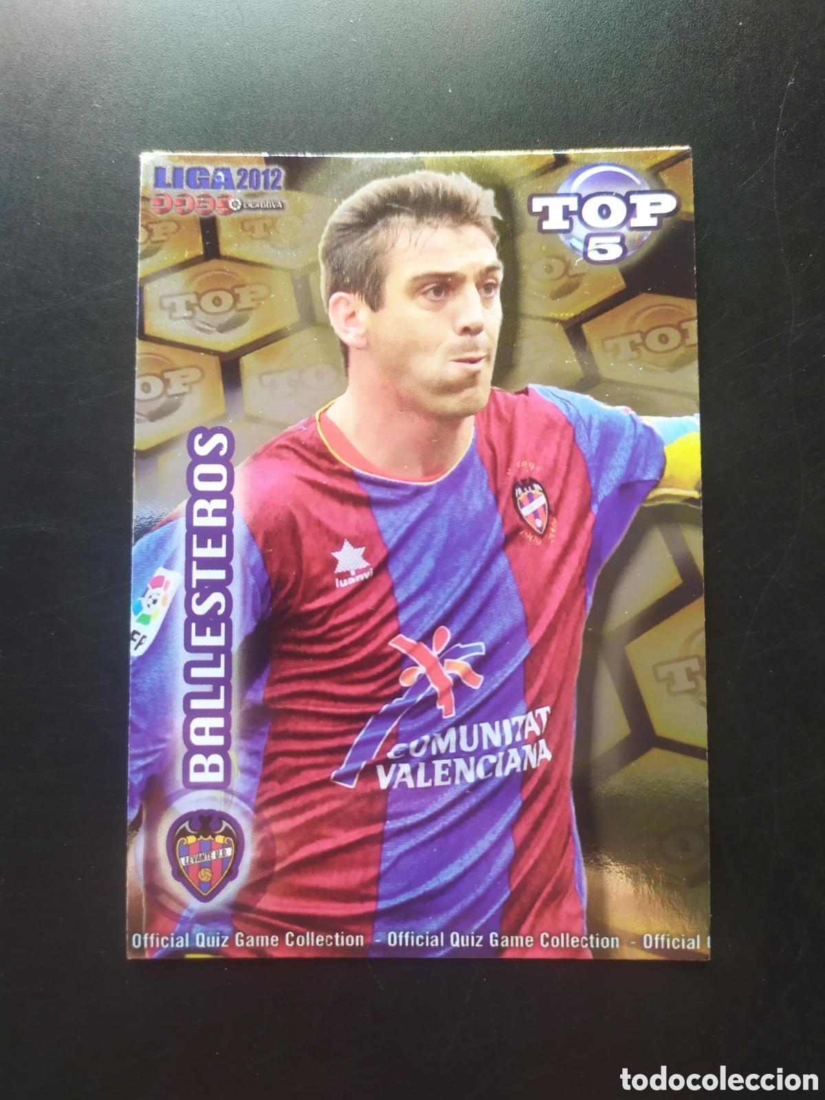 Cromos de Futebol: Mundicromo fichas Liga 2011 2012 11 12 Ballesteros top brillo dorado n&deg; 572 Levante