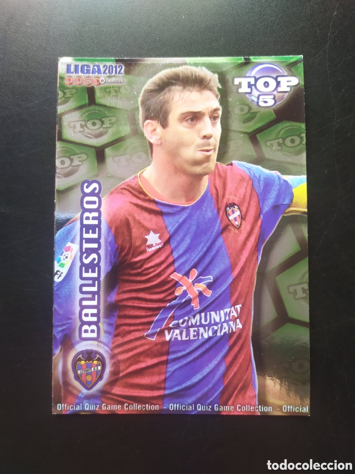 Cromos de Futebol: Mundicromo fichas Liga 2011 2012 11 12 Ballesteros top brillo verde n&deg; 572 Levante