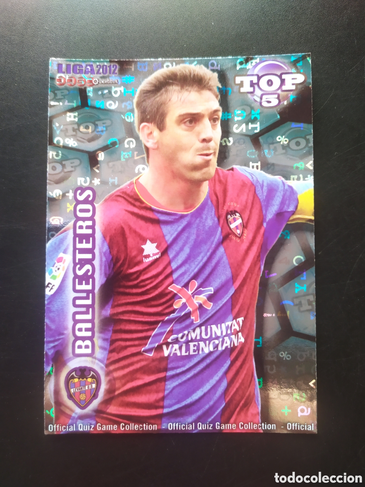 Cromos de Futebol: Mundicromo fichas Liga 2011 2012 11 12 Ballesteros top brillo letras n&deg; 572 Levante