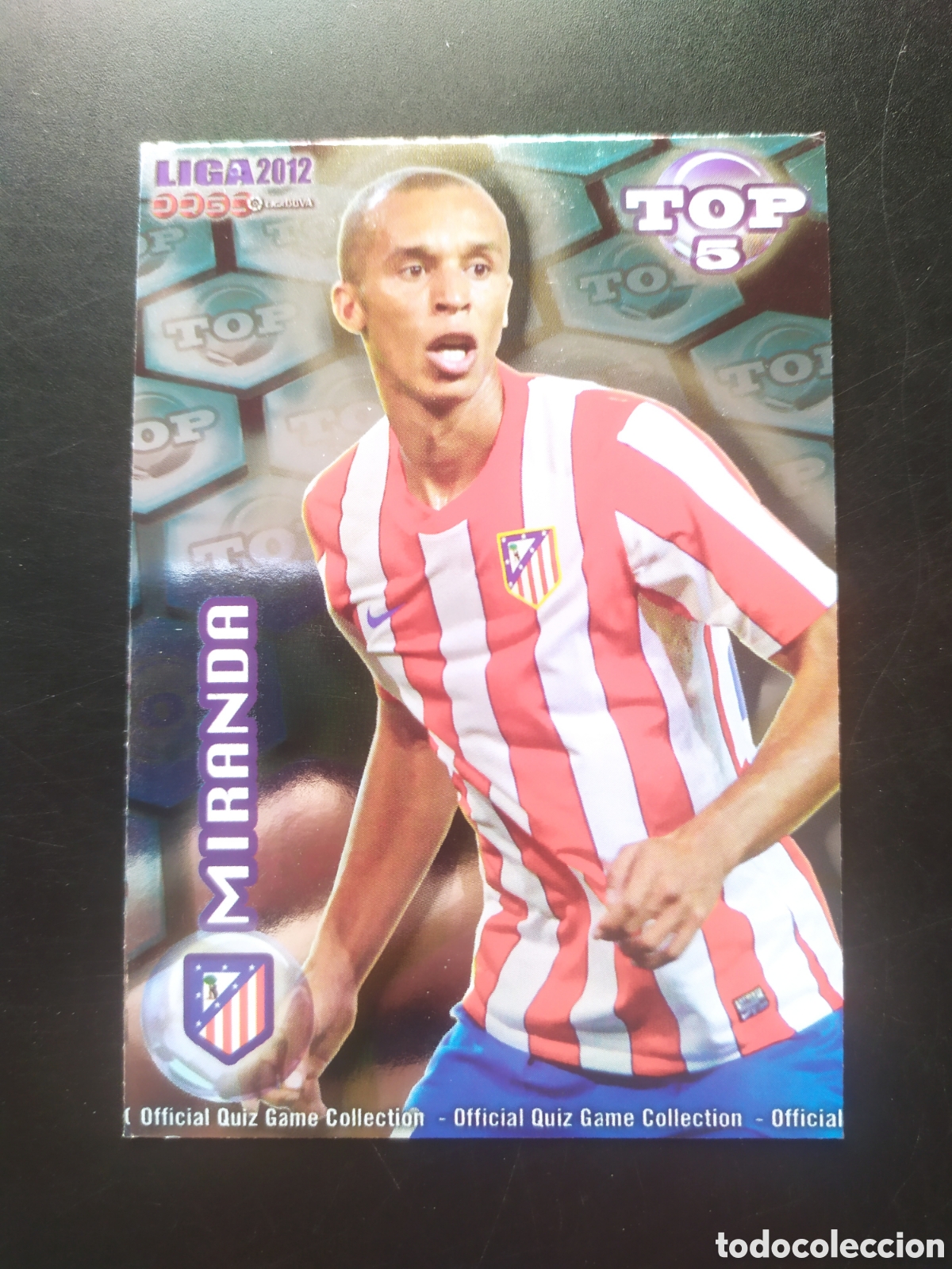 Cromos de Futebol: Mundicromo fichas Liga 2011 2012 11 12 Miranda top brillo azul n&deg; 574 Atl&eacute;tico Madrid