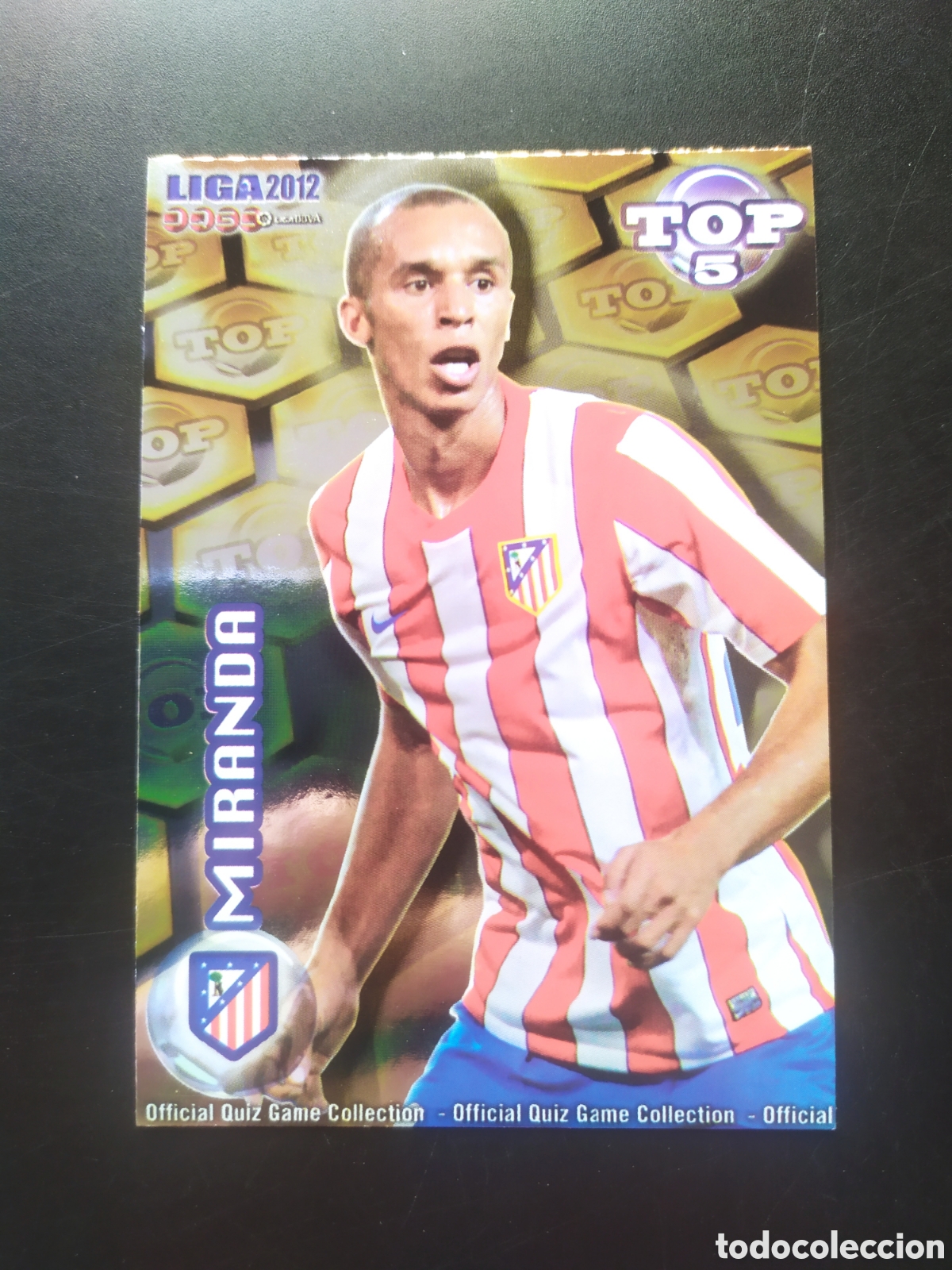 Cromos de f&uacute;tbol: Mundicromo fichas Liga 2011 2012 11 12 Miranda top brillo dorado n&deg; 574 Atl&eacute;tico Madrid