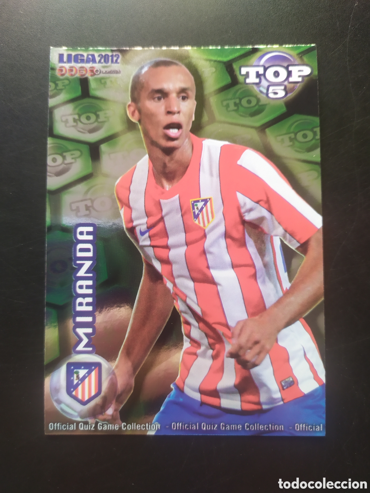 Cromos de f&uacute;tbol: Mundicromo fichas Liga 2011 2012 11 12 Miranda top brillo verde n&deg; 574 Atl&eacute;tico Madrid
