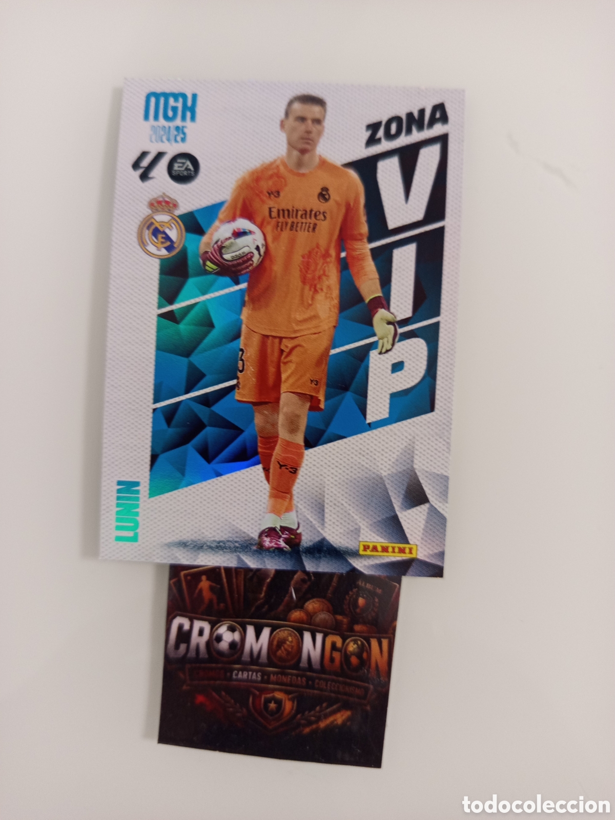 Fu&szlig;ball-Sticker: ❇️ CROMO ⚽ CARD LUNIN REAL MADRID ZONA VIP LIGA EA SPORTS 24 25 2024 2025 MEGACRACKS MGKS PANINI ❇️