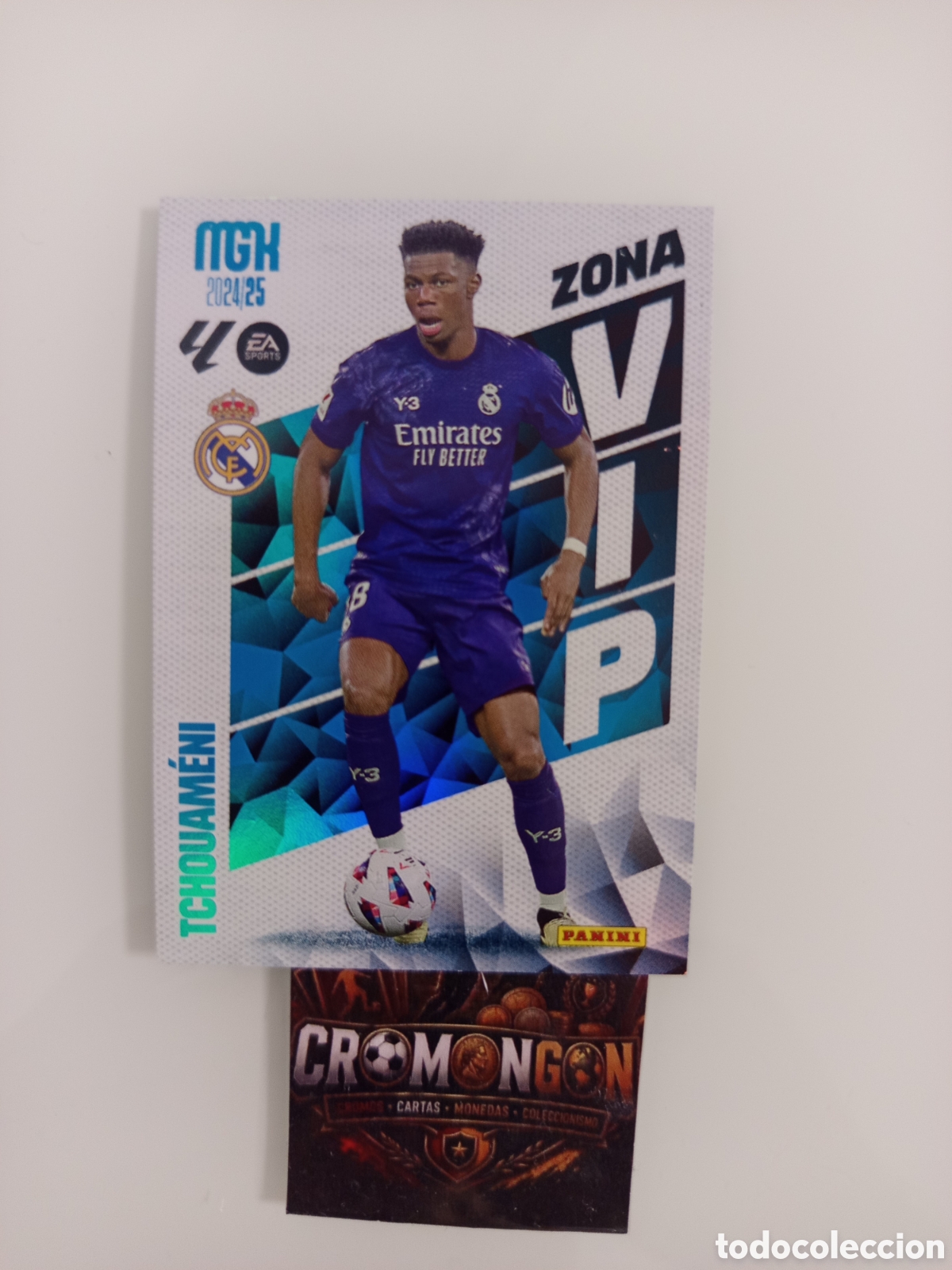 Football Stickers: ❇️ CROMO ⚽ CARD TCHOUAM&Eacute;NI REAL MADRID ZONA VIP EA SPORTS 24 25 2024 2025 MEGACRACKS MGKS PANINI ❇️