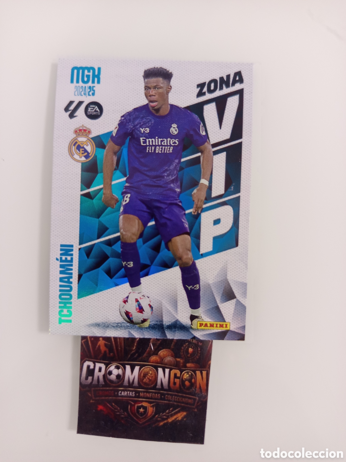 Football Stickers: ❇️ CROMO ⚽ CARD TCHOUAM&Eacute;NI REAL MADRID ZONA VIP EA SPORTS 24 25 2024 2025 MEGACRACKS MGKS PANINI ❇️