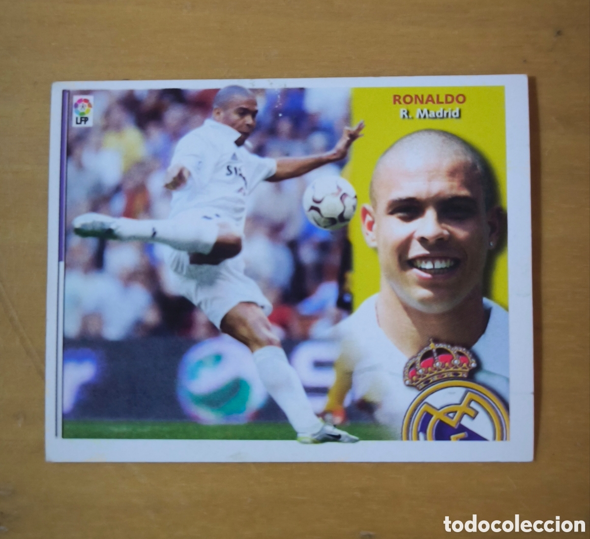 Fu&szlig;ball-Sticker: Cromo Ronaldo Nazario, 1&deg;a&ntilde;o Real Madrid, &Uacute;ltimos Fichajes N&ordm;31, Temporada 2002/2003 &iexcl;NUNCA PEGADO!