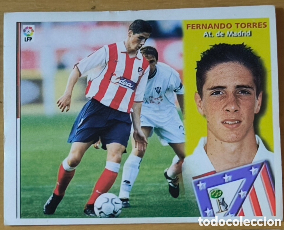 Cartes &agrave; collectionner de Football: Cromo Fernando Torres, 1&deg;a&ntilde;o Atl&eacute;tico de Madrid, Temporada 2002/2003 &iexcl;NUNCA PEGADO!