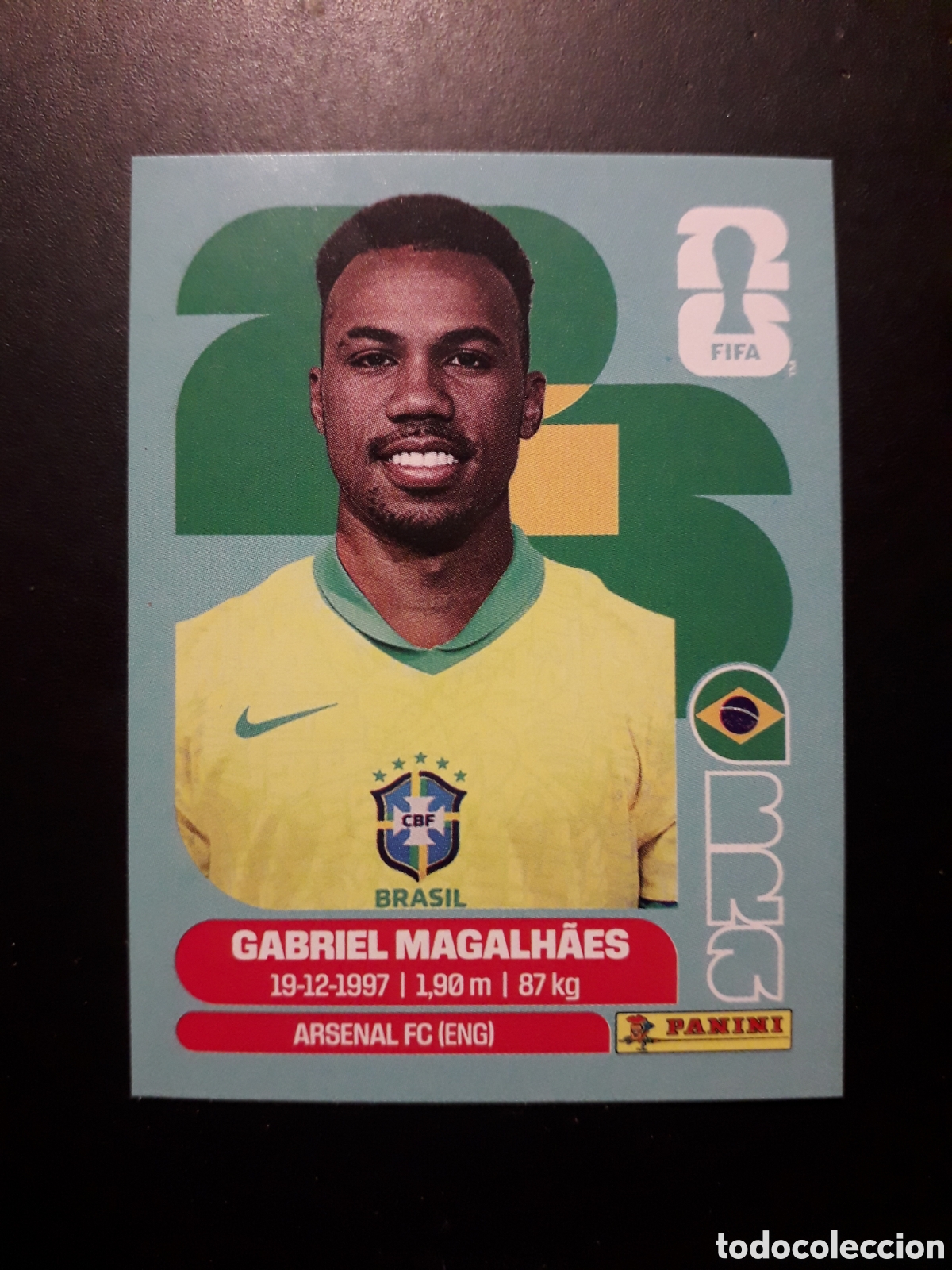 Figurine di Calcio: GABRIEL MAGALH&Atilde;ES BRASIL BRA 6 MUNDIAL F&Uacute;TBOL 2026 FIFA WORLD CUP PANINI SIN PEGAR PEDIDO M&Iacute;NIMO 3&euro;.
