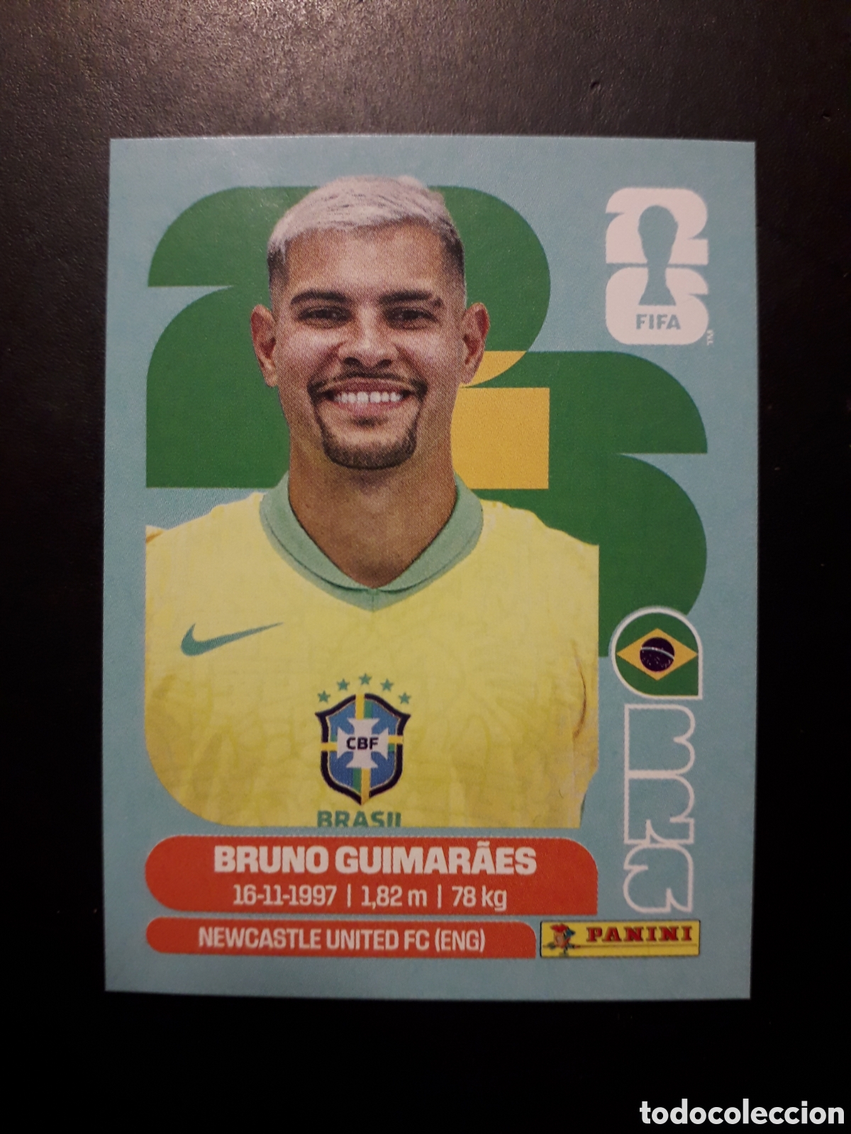 Figurine di Calcio: BRUNO GUIMAR&Atilde;ES BRASIL BRA 11 MUNDIAL F&Uacute;TBOL 2026 FIFA WORLD CUP PANINI SIN PEGAR PEDIDO M&Iacute;NIMO 3&euro;.