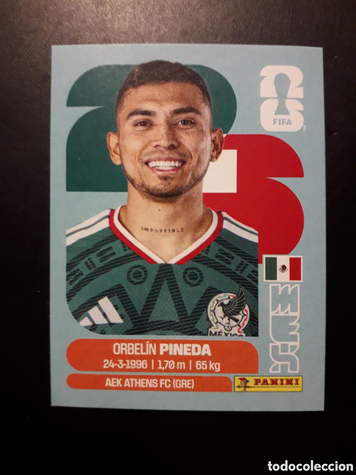 Figurine di Calcio: PINEDA M&Eacute;XICO MEX 11 MUNDIAL F&Uacute;TBOL 2026 FIFA WORLD CUP PANINI SIN PEGAR PEDIDO M&Iacute;NIMO 3&euro;
