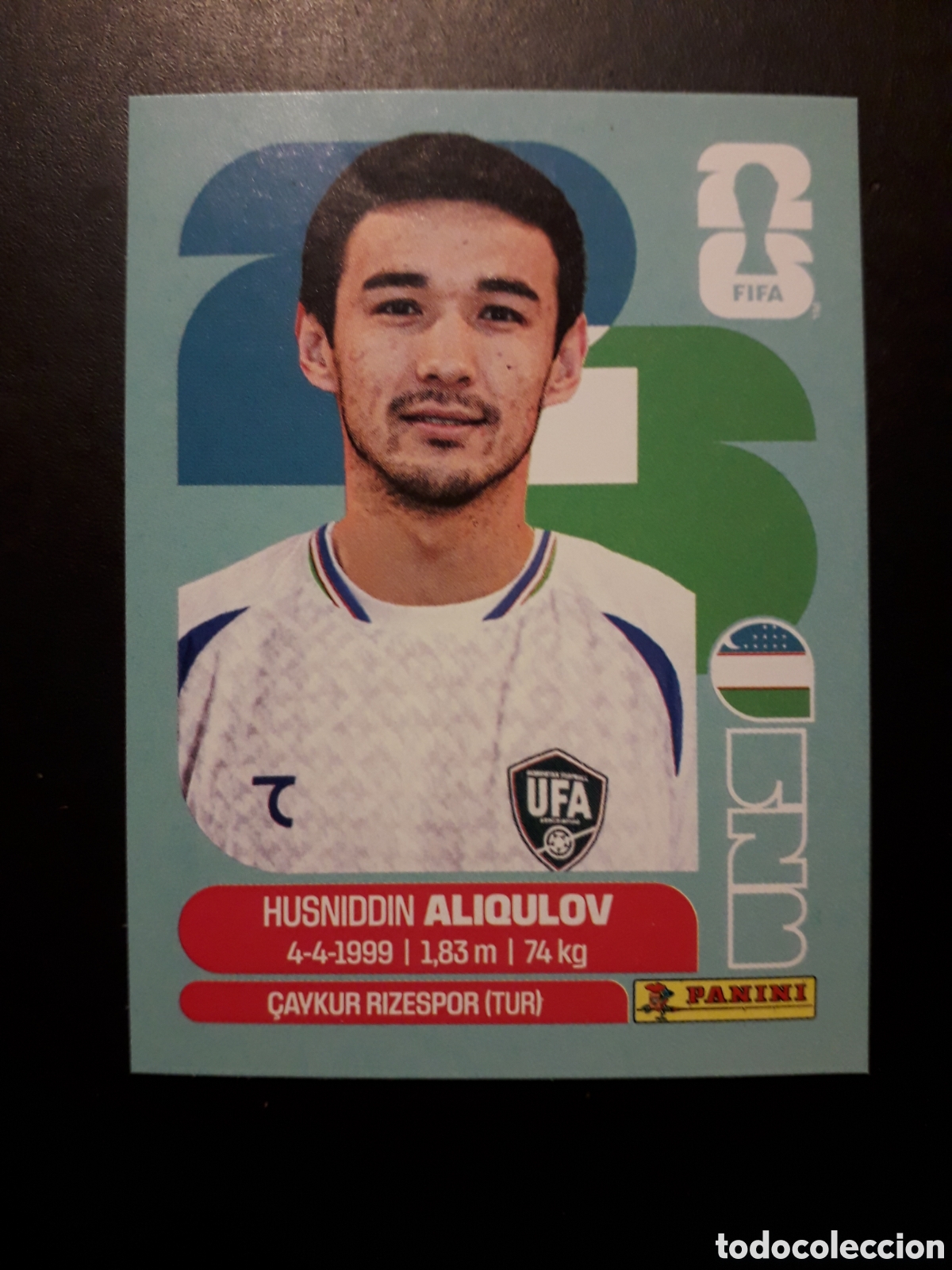 Figurine di Calcio: ALIQULOV UZBEKISTAN UZB 6 MUNDIAL F&Uacute;TBOL 2026 FIFA WORLD CUP PANINI SIN PEGAR PEDIDO M&Iacute;NIMO 3&euro;.