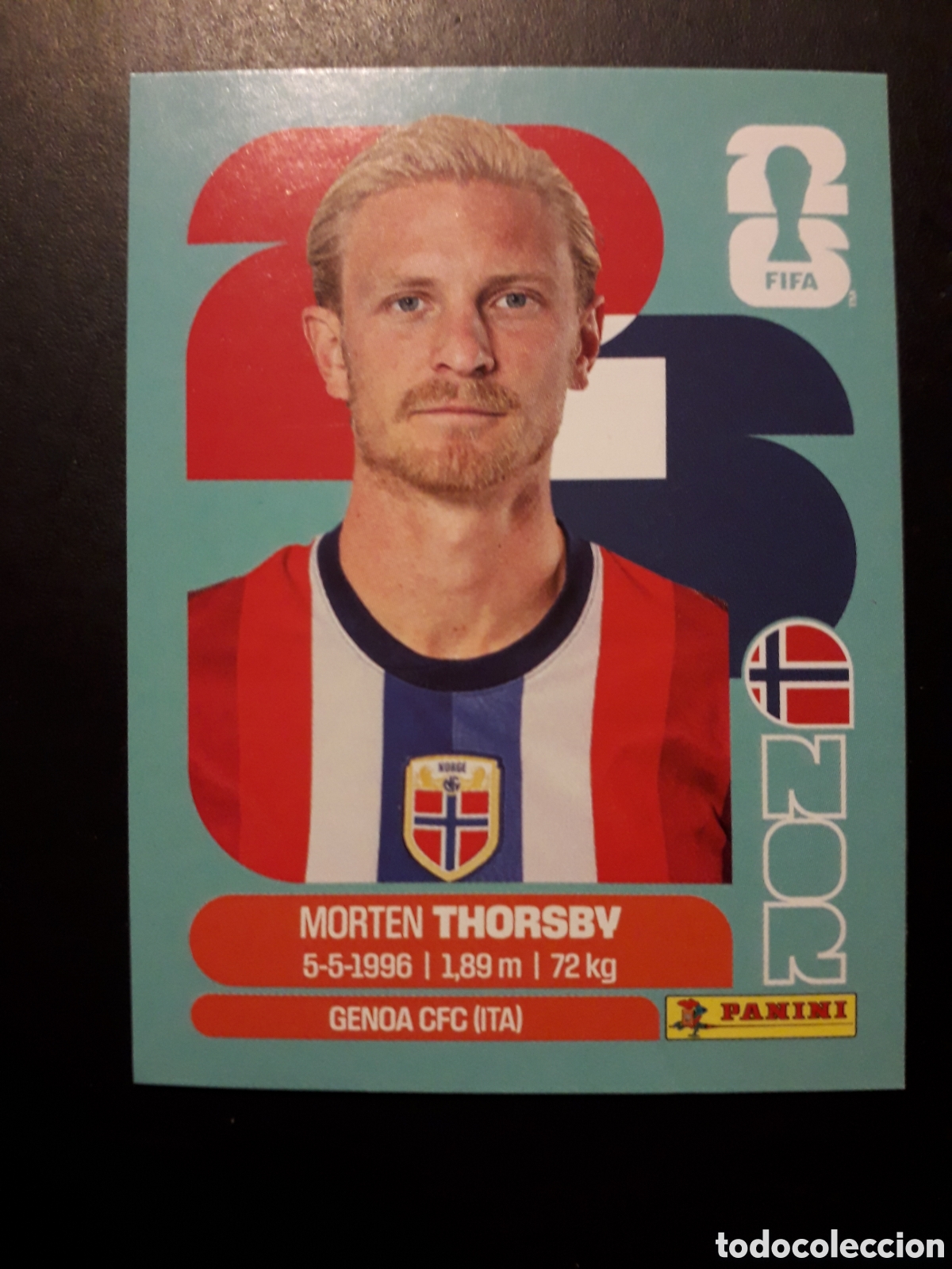 Figurine di Calcio: THORSBY NORUEGA NOR 9 MUNDIAL F&Uacute;TBOL 2026 FIFA WORLD CUP PANINI SIN PEGAR PEDIDO M&Iacute;NIMO 3&euro;