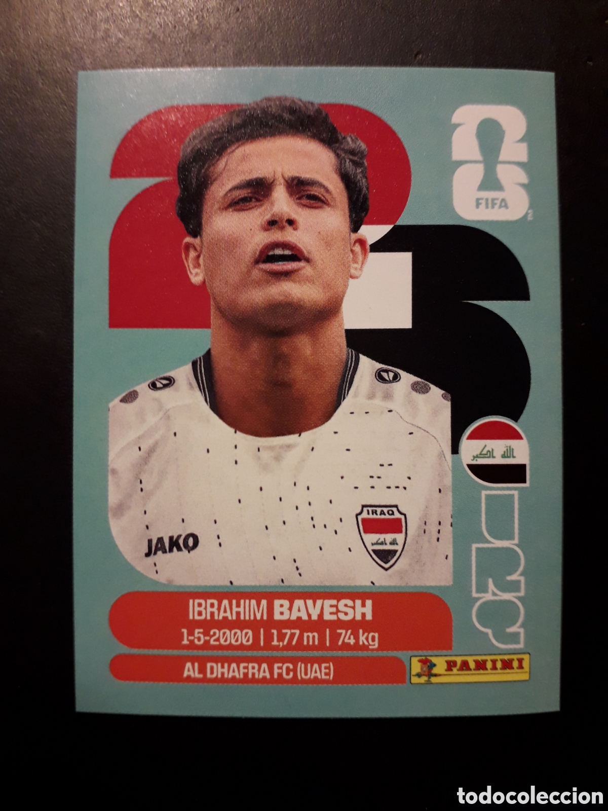 Figurine di Calcio: BAYESH IRAQ IRQ 11 MUNDIAL F&Uacute;TBOL 2026 FIFA WORLD CUP PANINI SIN PEGAR PEDIDO M&Iacute;NIMO 3&euro;
