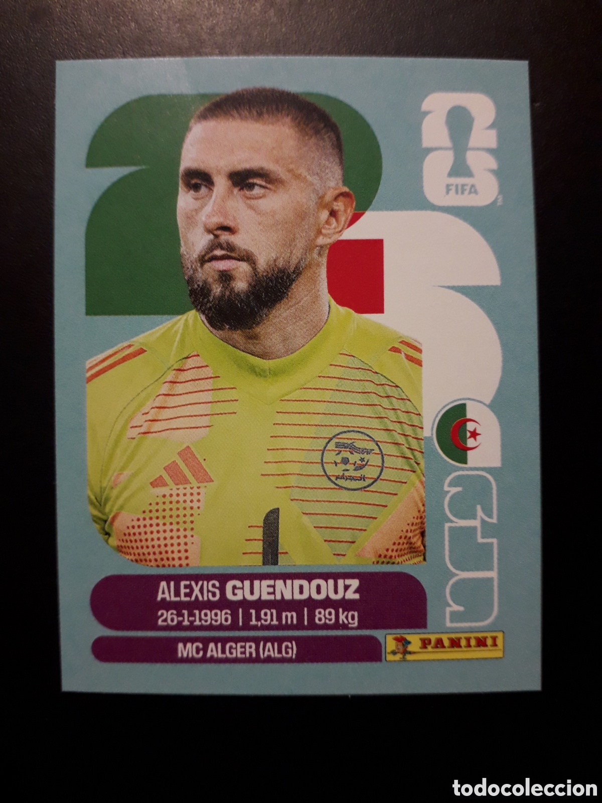 Figurine di Calcio: GUENDOUZ ARGELIA ALG 2 MUNDIAL F&Uacute;TBOL 2026 FIFA WORLD CUP PANINI SIN PEGAR PEDIDO M&Iacute;NIMO 3&euro;