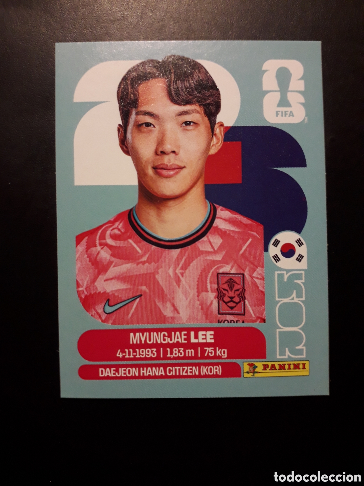 Figurine di Calcio: M LEE COREA DEL SUR KOR 9 MUNDIAL F&Uacute;TBOL 2026 FIFA WORLD CUP PANINI SIN PEGAR PEDIDO M&Iacute;NIMO 3&euro;