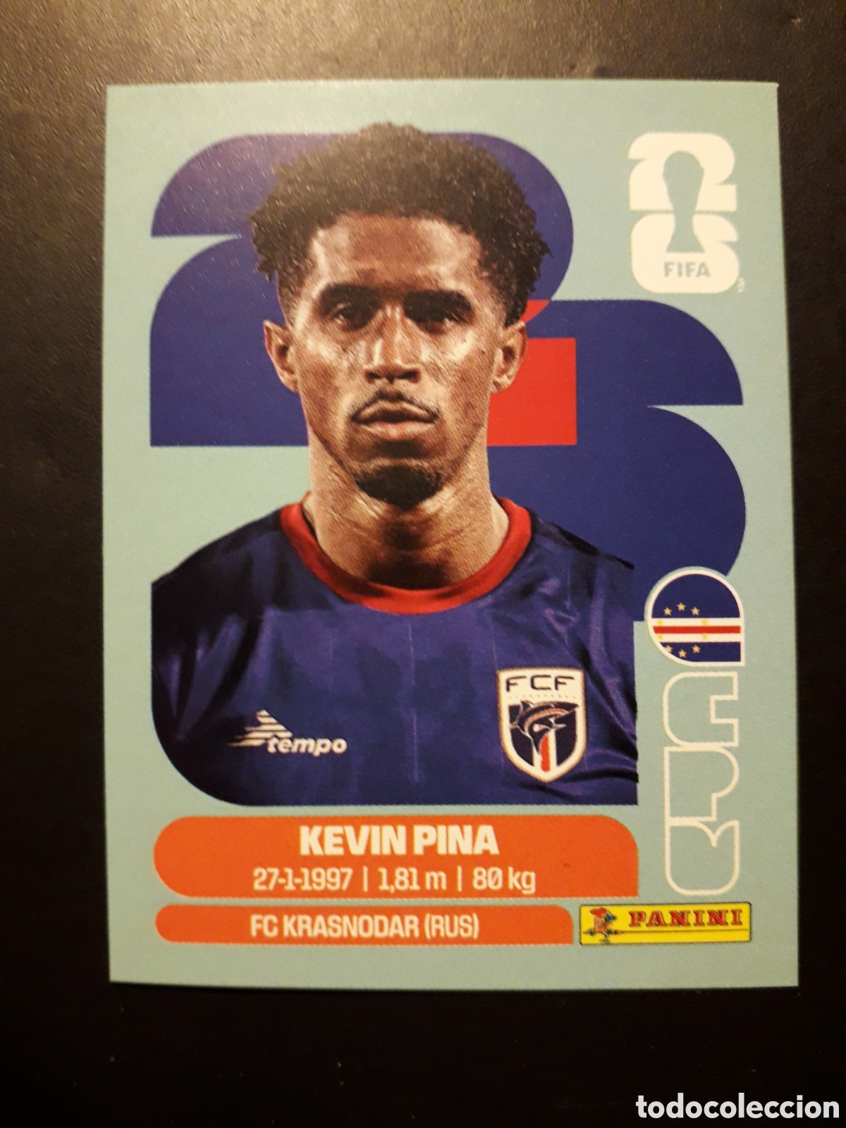 Cromos de Futebol: KEVIN PINA CABO VERDE CPV 10 MUNDIAL F&Uacute;TBOL 2026 FIFA WORLD CUP PANINI SIN PEGAR PEDIDO M&Iacute;NIMO 3&euro;