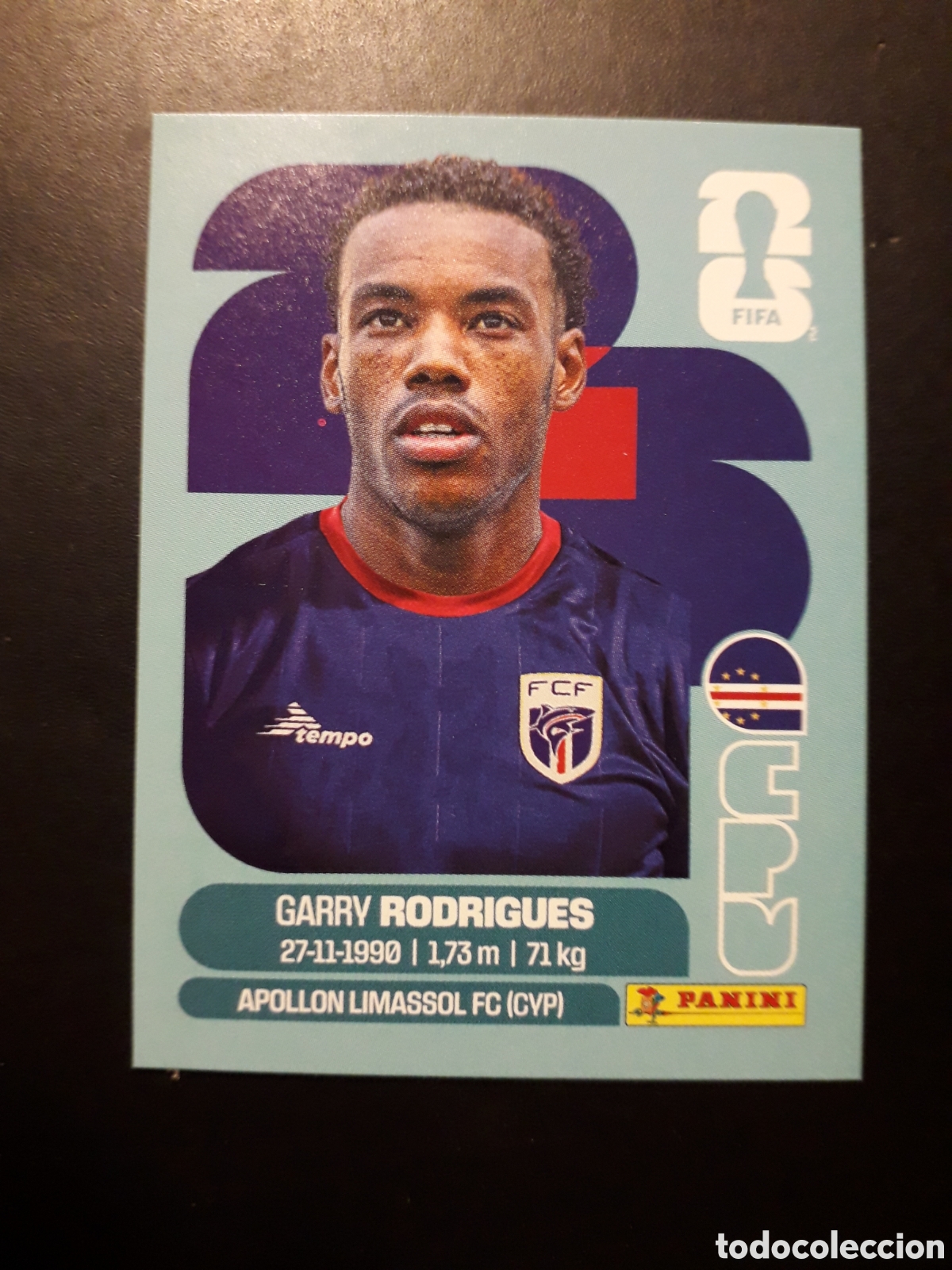 Cromos de Futebol: RODRIGUES CABO VERDE CPV 15 MUNDIAL F&Uacute;TBOL 2026 FIFA WORLD CUP PANINI SIN PEGAR PEDIDO M&Iacute;NIMO 3&euro;