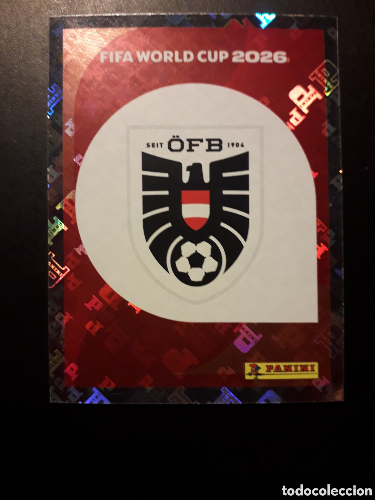 Cromos de Futebol: ESCUDO AUSTRIA AUT 1 MUNDIAL F&Uacute;TBOL 2026 FIFA WORLD CUP PANINI SIN PEGAR PEDIDO M&Iacute;NIMO 3&euro;