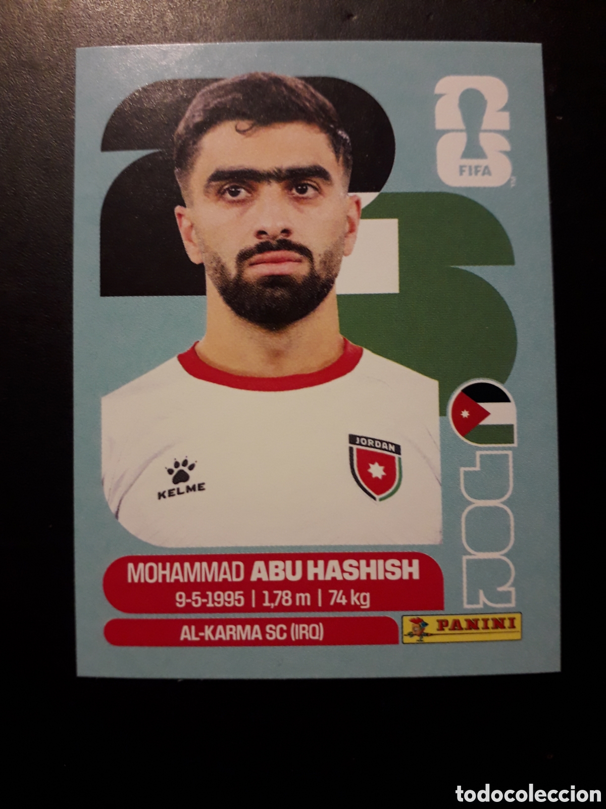 Cromos de Futebol: ABU HASHISH JORDANIA JOR 4 MUNDIAL F&Uacute;TBOL 2026 FIFA WORLD CUP PANINI SIN PEGAR PEDIDO M&Iacute;NIMO 3&euro;