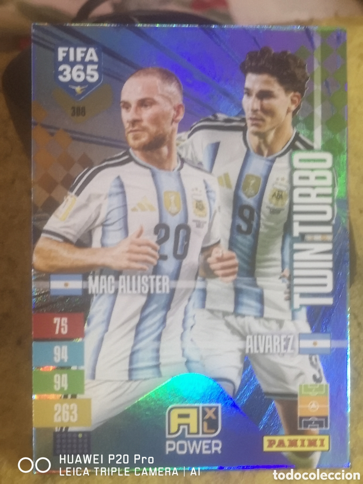 Cartes &agrave; collectionner de Football: ADRENALYN 2027 FIFA 365 TWIN TURBO MAC ALLISTER / JULIAN ALVAREZ 308 - ARGENTINA