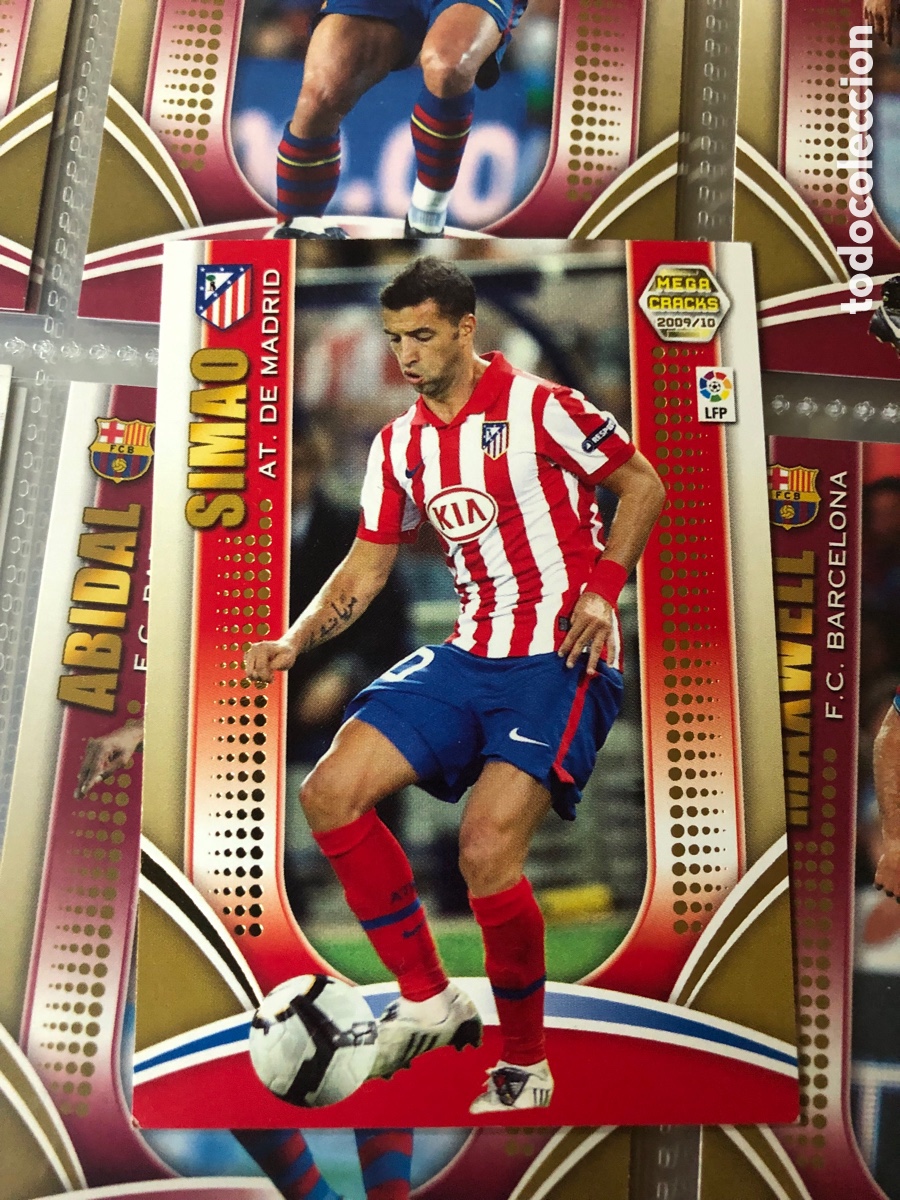 Cartes &agrave; collectionner de Football: 50 SIMAO ATLETICO MADRID SERIE ORO MEGACRACKS 2009 2010 09 10