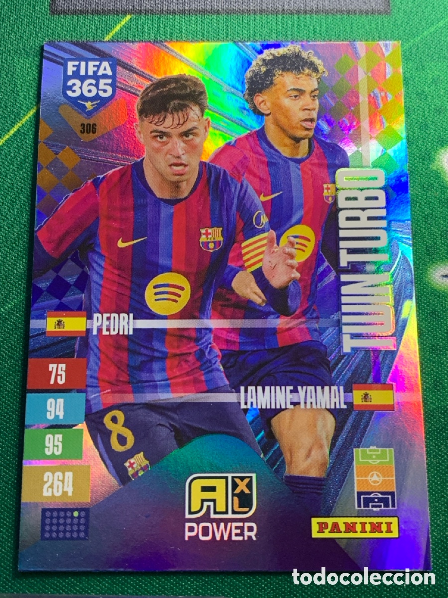 Cartes &agrave; collectionner de Football: 306 365 ADRENALYN 26 27 PEDRI LAMINE YAMAL FC BARCELONA TWIN TURBO 2026 2027
