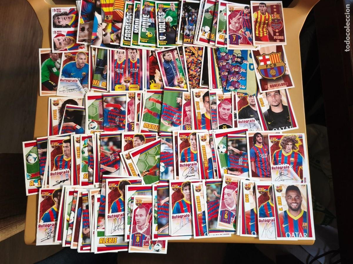 Cartes &agrave; collectionner de Football: coleccion oficial barcelona 2013 14, contiene 158 cromos