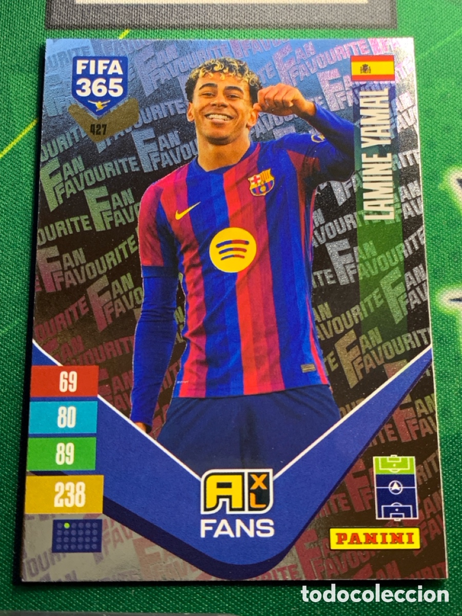 Cartes &agrave; collectionner de Football: 427 365 ADRENALYN 26 27 LAMINE YAMAL FC BARCELONA FAN FAVOURITE 2026 2027 FIFA PANINI
