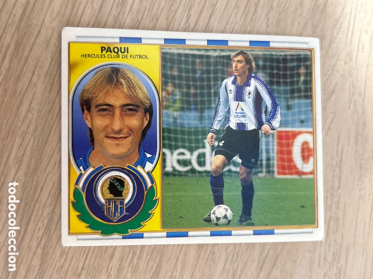 Fu&szlig;ball-Sticker: PAQUI BAJA HERCULES LIGA ESTE 1996 1997 96 97 NUNCA PEGADO SIN PEGAR