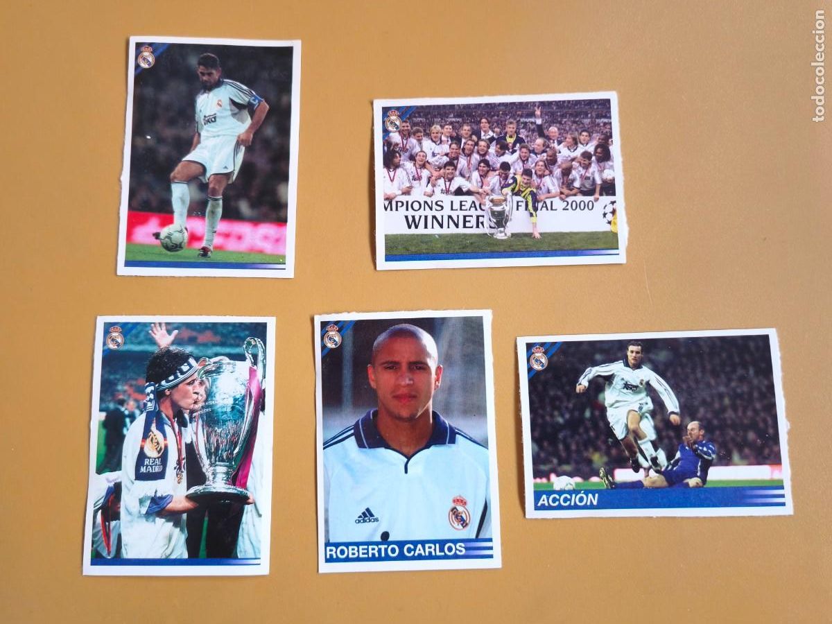 Cartes &agrave; collectionner de Football: coleccion oficial real madrid 2000 01, lote 5 cromos