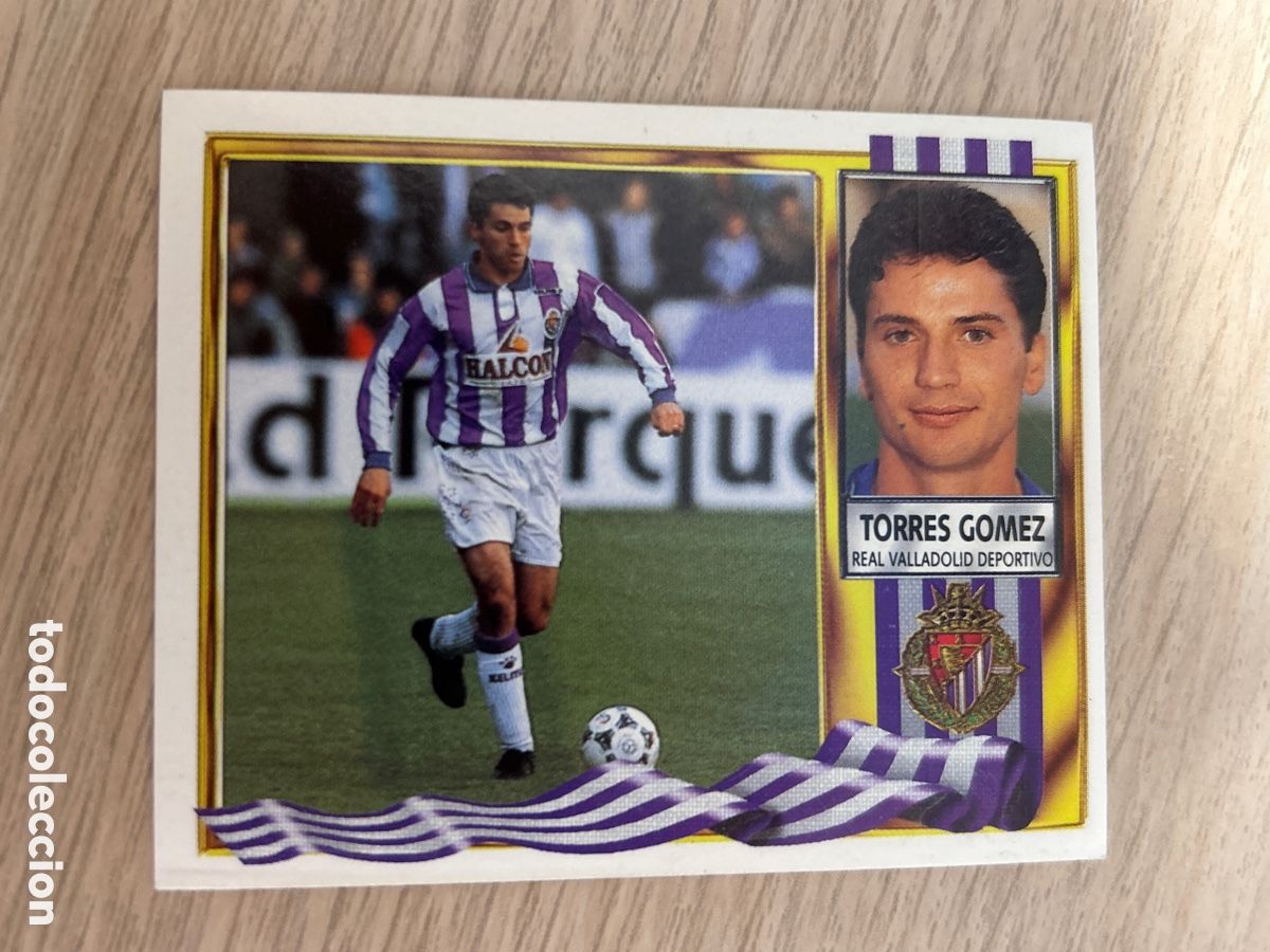 Cartes &agrave; collectionner de Football: TORRES GOMEZ VALLADOLID VERSI&Oacute;N HALC&Oacute;N LIGA ESTE 1995 1996 95 96 NUNCA PEGADO SIN PEGAR