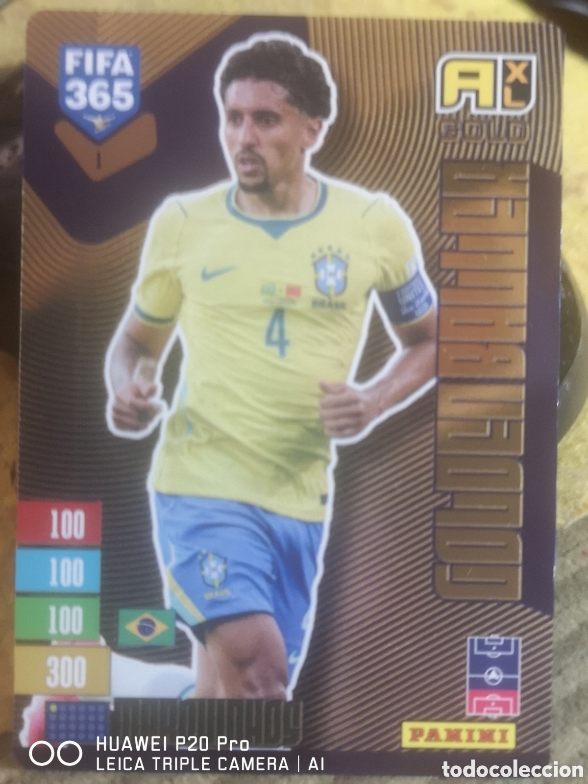 Cromos de f&uacute;tbol: ADRENALYN FIFA 365 2027 GOLDEN BALLER MARQUINHOS 1 - BRASIL