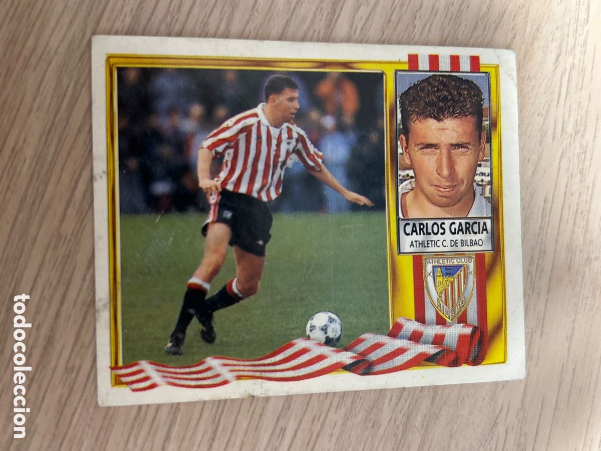 Cromos de f&uacute;tbol: CARLOS GARCIA COLOCA DEL ATHLETIC BILBAO LIGA ESTE 1995 1996 95 96 NUNCA PEGADO SIN PEGAR
