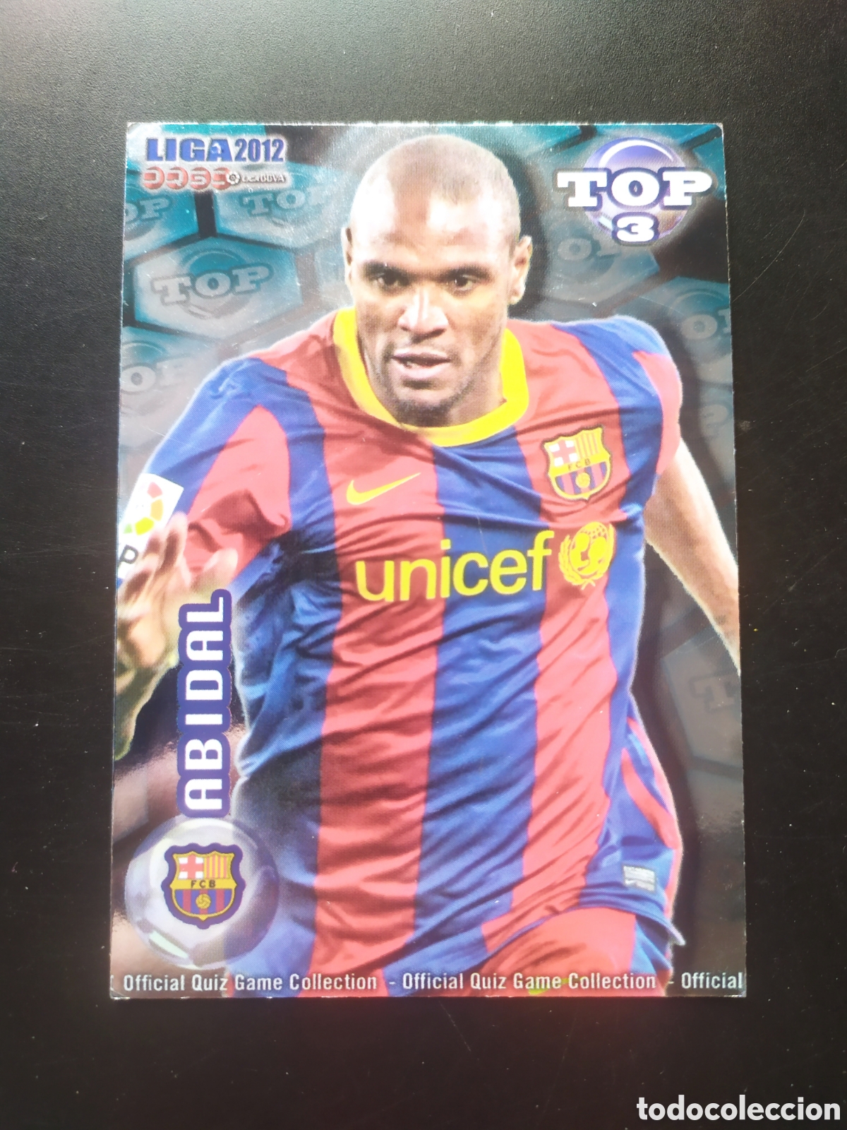 Cartes &agrave; collectionner de Football: Mundicromo fichas Liga 2011 2012 11 12 Abidal top brillo azul n&deg; 577 Barcelona