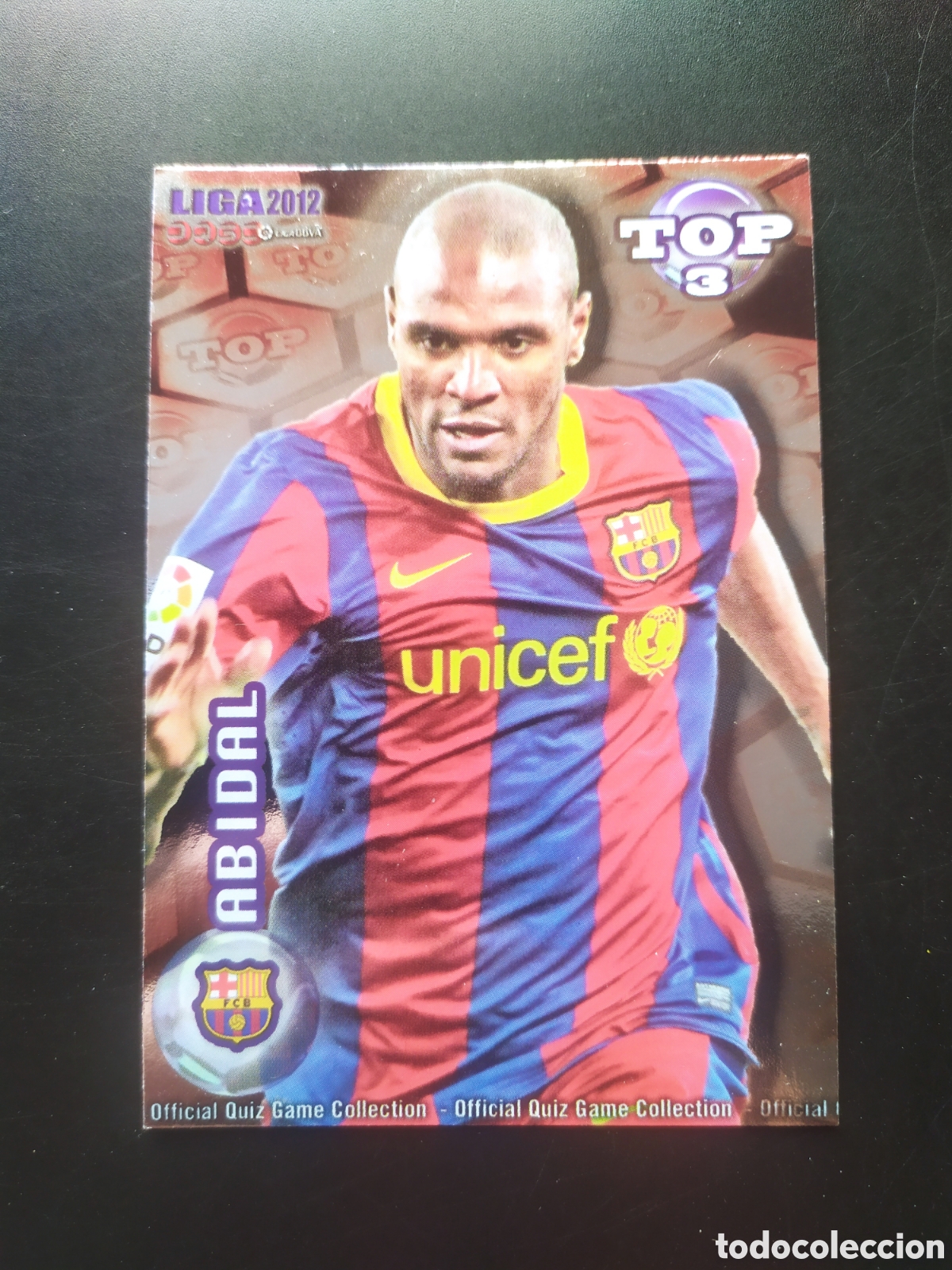 Cromos de Futebol: Mundicromo fichas Liga 2011 2012 11 12 Abidal top brillo rojo n&deg; 577 Barcelona