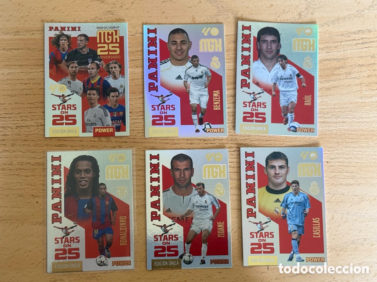 Cromos de Futebol: 6 cartas Megacracks 25 aniversario