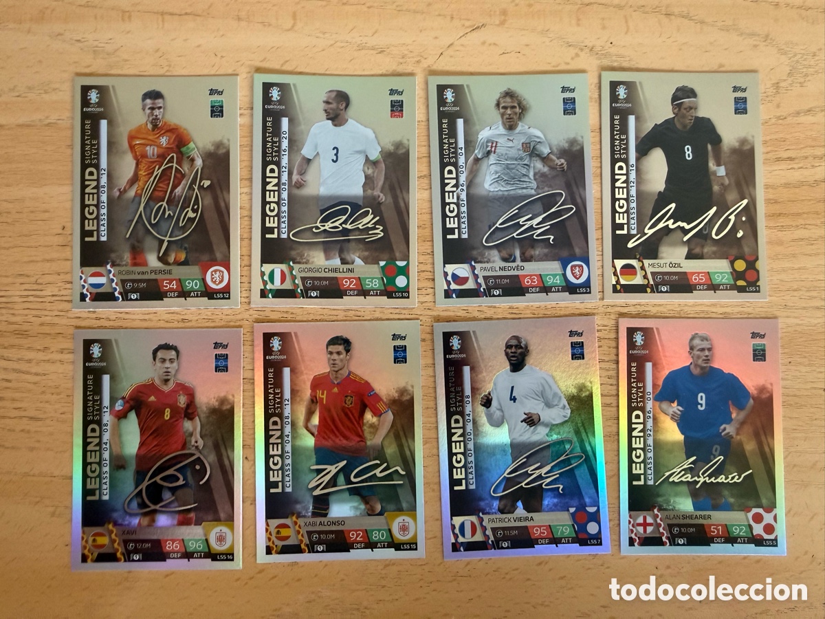 Cromos de f&uacute;tbol: Lote 8 Legneds Firma Match Ataxx