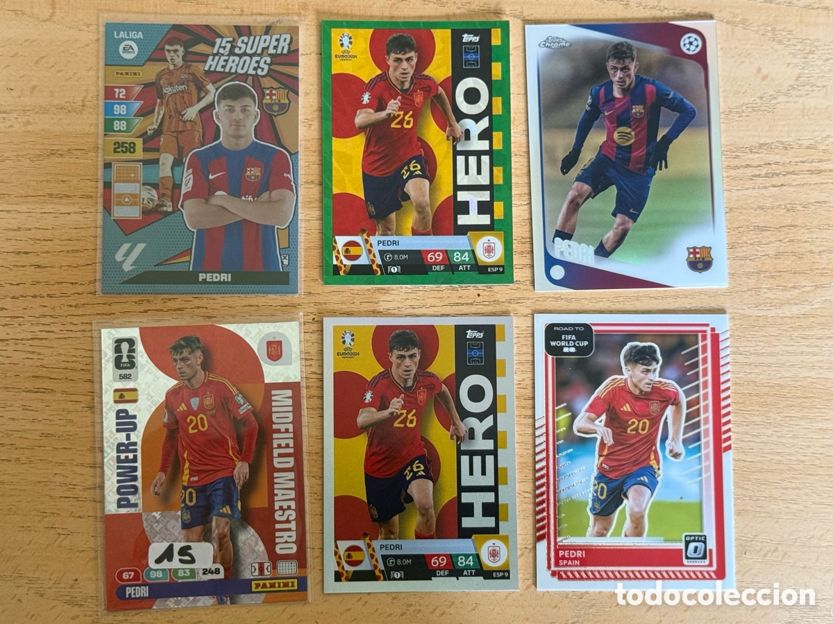 Cromos de f&uacute;tbol: Lote Pedri varias cartas