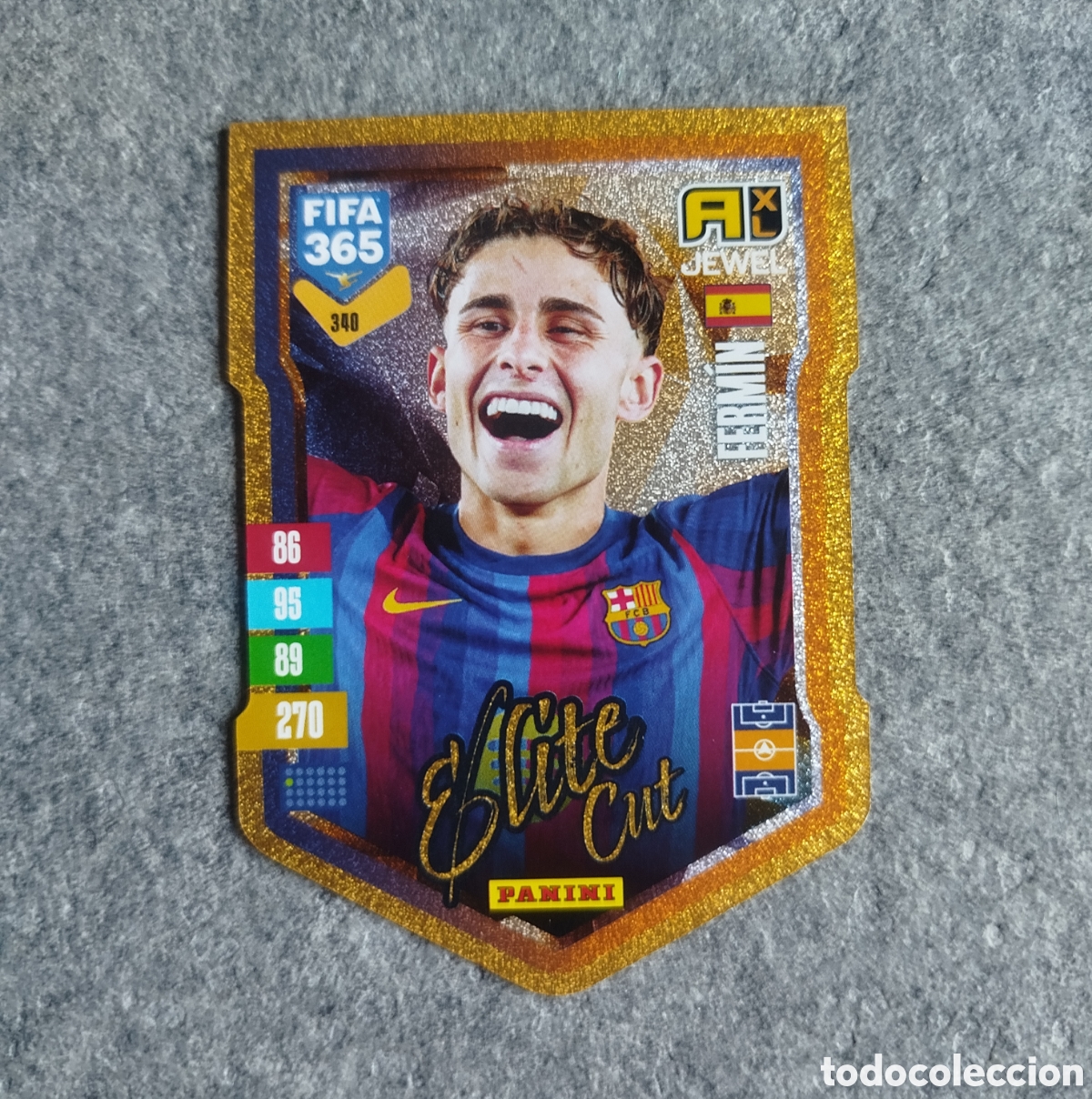 Cromos de f&uacute;tbol: FERM&Iacute;N ELITE CUT FC BARCELONA BAR&Ccedil;A ADRENALYN XL FIFA 365 2027 CROMO TRADING CARD PANINI