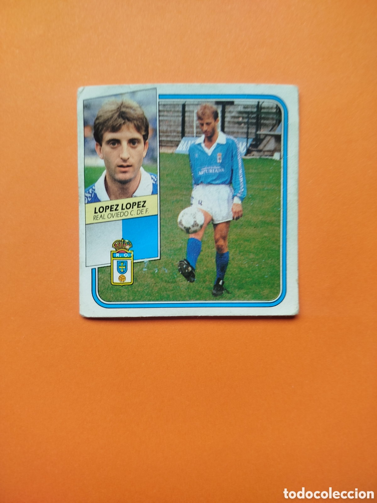 Cromos de f&uacute;tbol: LOPEZ LOPEZ BAJA OVIEDO LIGA ESTE 89-90 RECUPERADO