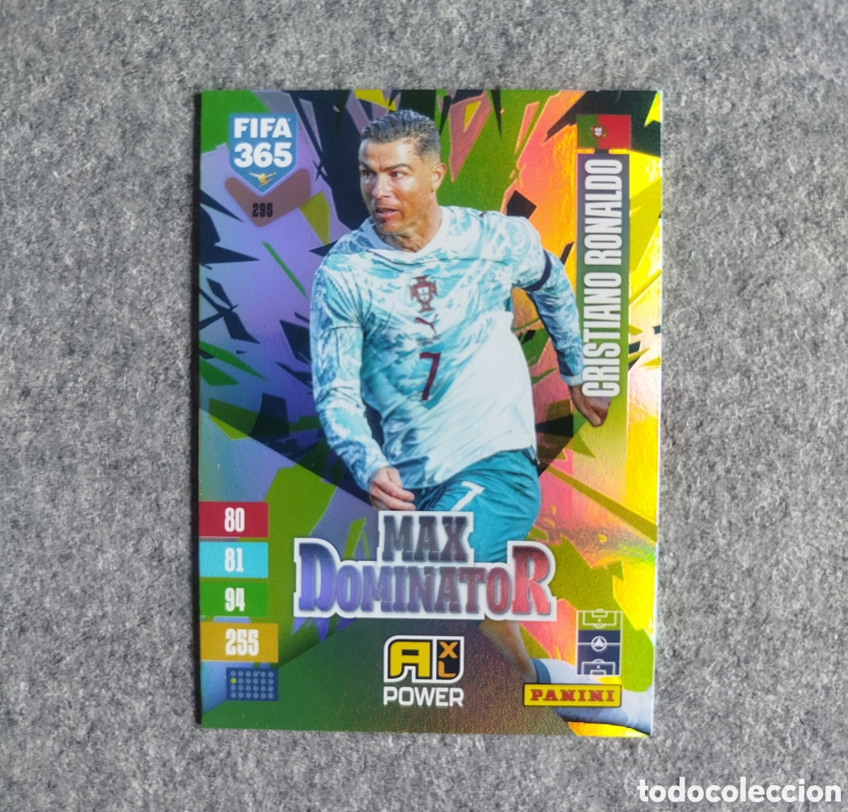 Cromos de f&uacute;tbol: CRISTIANO RONALDO MAX DOMINATOR ADRENALYN XL FIFA 365 2027 CROMO TRADING CARD PANINI