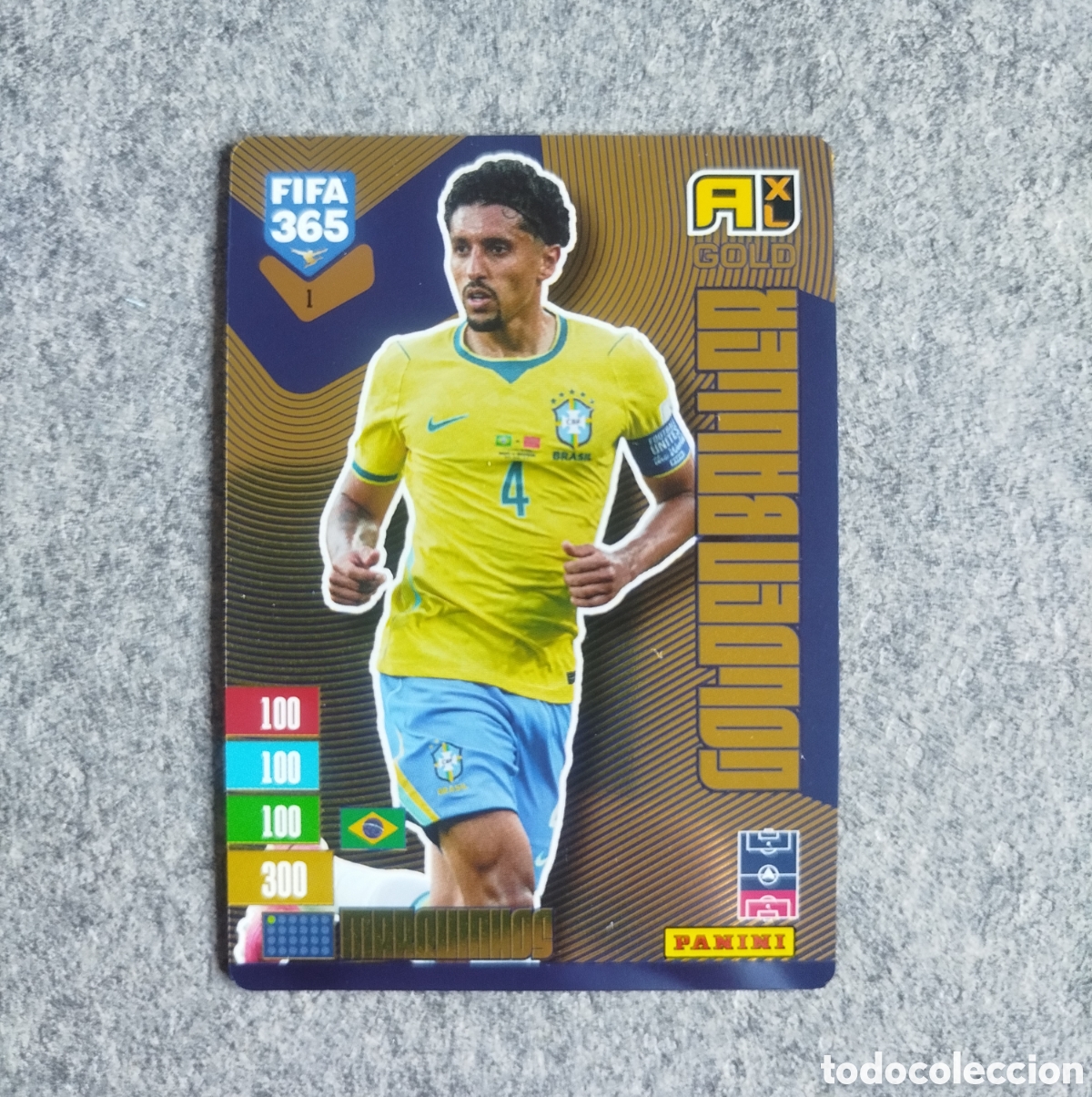 Cromos de f&uacute;tbol: MARQUINHOS GOLDEN BALLER ADRENALYN XL FIFA 365 2027 CROMO TRADING CARD PANINI GOLDENBALLER