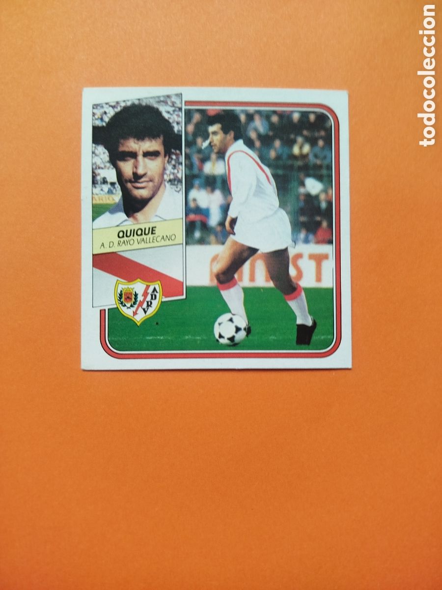 Figurine di Calcio: QUIQUE FICHAJE 17 RAYO LIGA ESTE 89-90 RECUPERADO