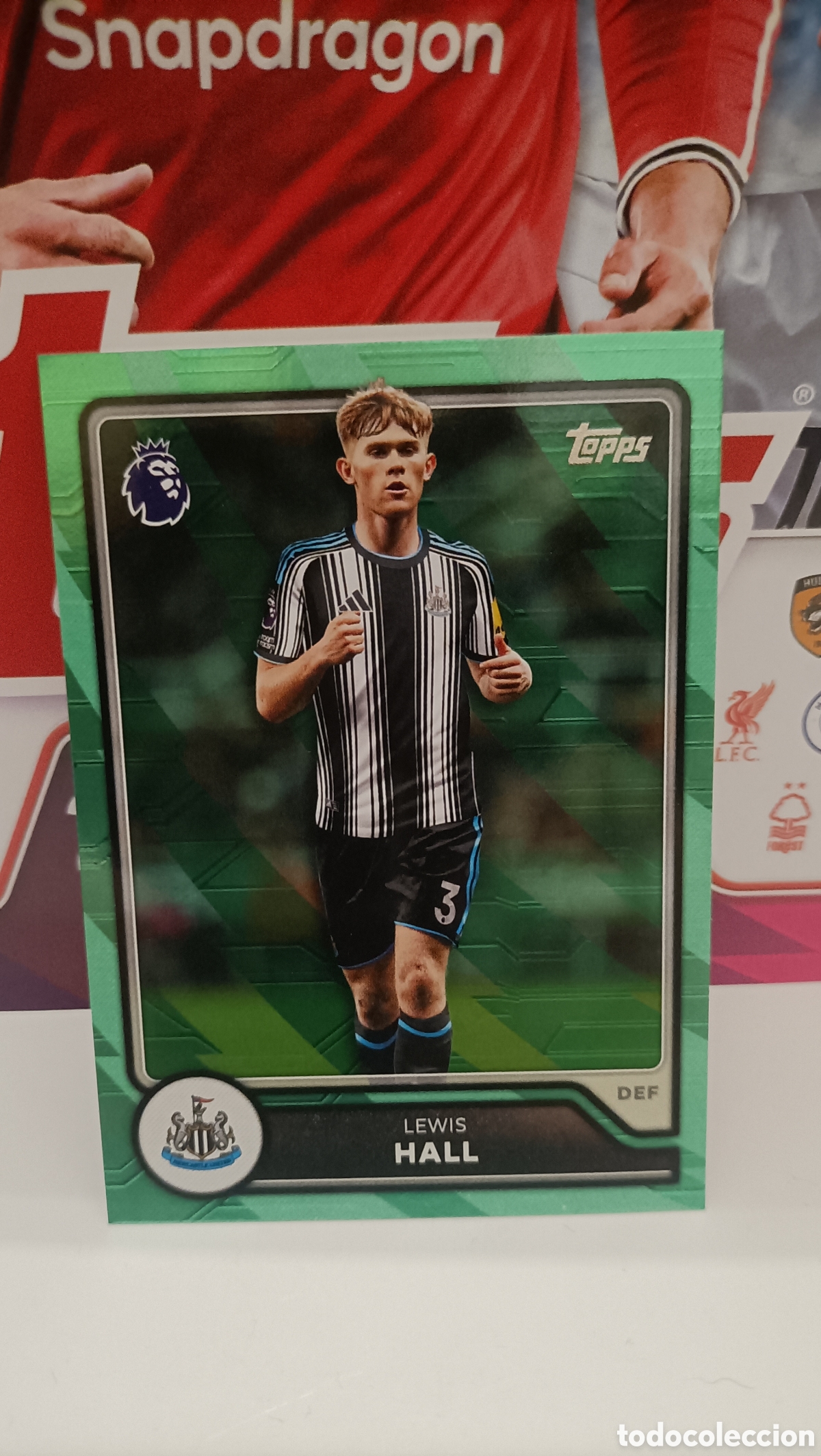 Football Stickers: Lewis Hall ( Newcastle) Parallel Topps Premier League 26/27