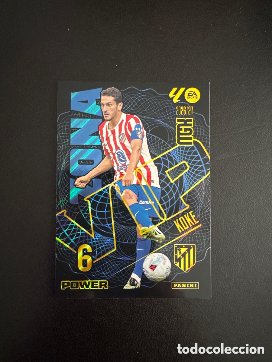 Cartes &agrave; collectionner de Football: KOKE ZONA VIP POWER N&Uacute;MERO 400P MEGACRACKS 2026 2027 PARALELA
