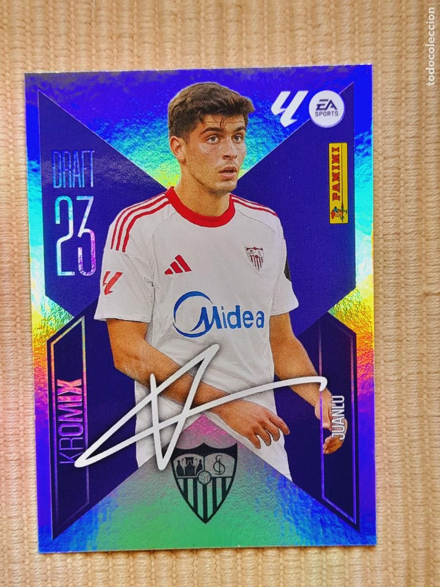 Cartes &agrave; collectionner de Football: CROMO K14 (K 14) JUANLU (DRAFT 23 KROMIX ) SEVILLA FC LIGA 26-27 2026 2027 &Aacute;LBUM ESTE
