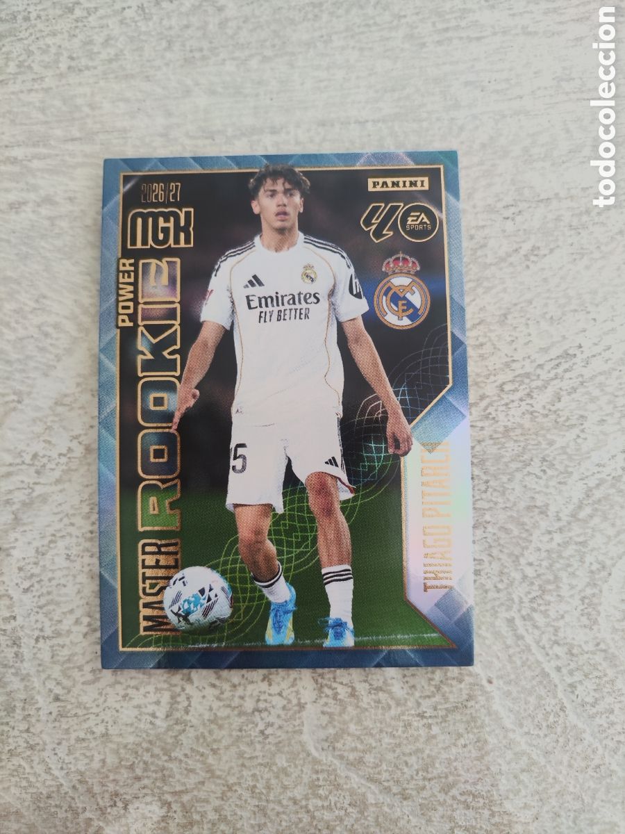 Cromos de f&uacute;tbol: Megacracks 26 27 M&aacute;ster Rookie Power 419P Real Madrid Thiago Pitarch