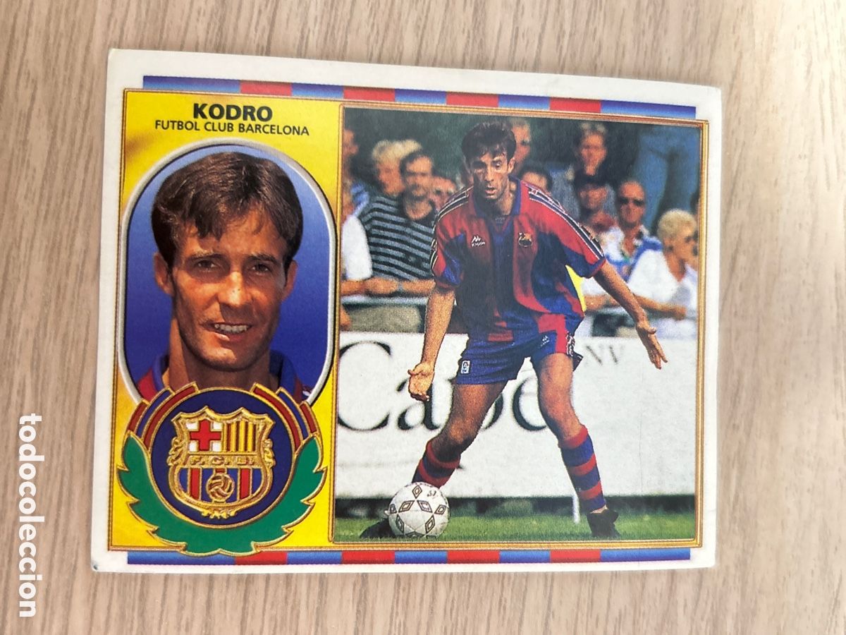 Cromos de f&uacute;tbol: KODRO BARCELONA BAJA LIGA ESTE 1996 1997 96 97 NUNCA PEGADO SIN PEGAR