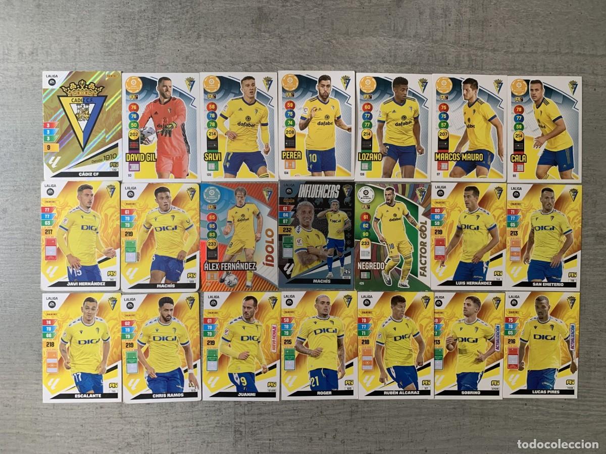Cromos de f&uacute;tbol: LOTE DE CROMOS DE FUTBOL DEL CADIZ
