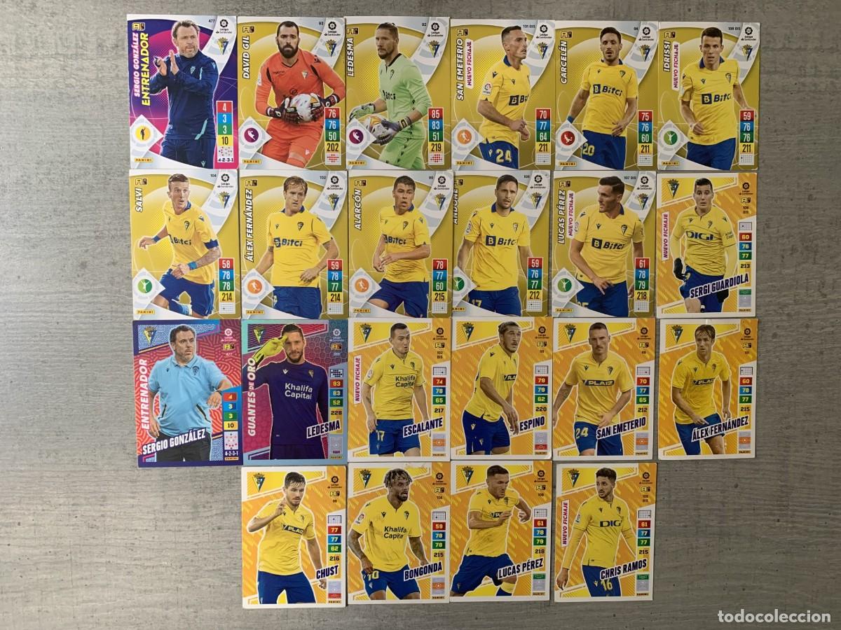 Cromos de f&uacute;tbol: LOTE DE CROMOS DE FUTBOL DEL CADIZ